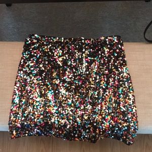 Sequin mini skirt